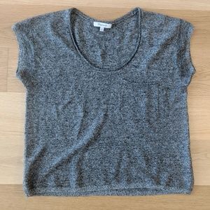 Madewell Short-Sleeve Sweater Grey Top XS